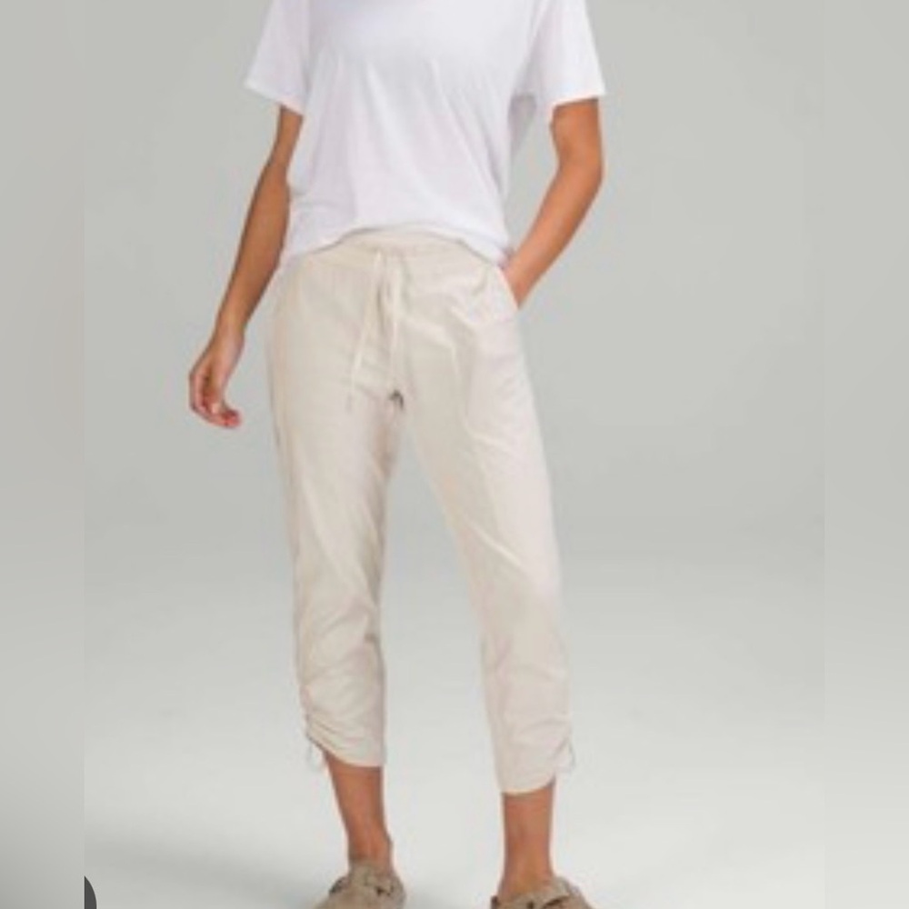 Lululemon Mid Rise Dance Studio Cropped Pants, Ivory